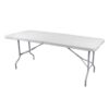 MESA RECTANGULAR PLEGABLE DE 76.2 X 74.3 X 182 CM BLANCA POLIETILENO