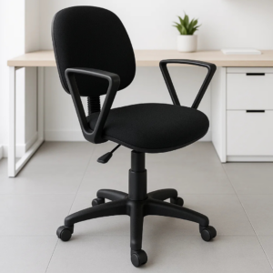 Silla Operativa Regia con Brazos 1011 Color Negra Tela Mini