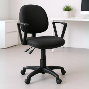 Silla Operativa con Brazos Regia 1012 Tela Negro