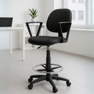 Silla Cajero Regia con Brazos 1007 Tela Mini Negro