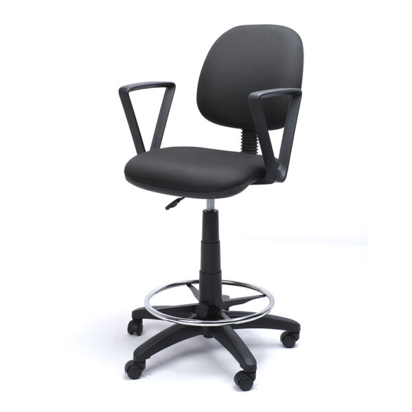 Silla Cajero Regia con Brazos 1007 Tela Stella Color negro