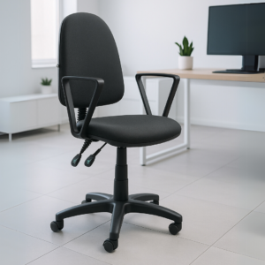Silla Operativa con Brazos Tiempo 3502 Tela Mini Negro