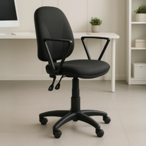 Silla Operativa con Brazos Tiempo 3511 Tela Mini Color Negro