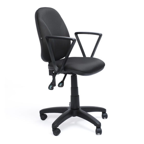 Silla Operativa con Brazos Tiempo 3511 Tela Stella Color negro