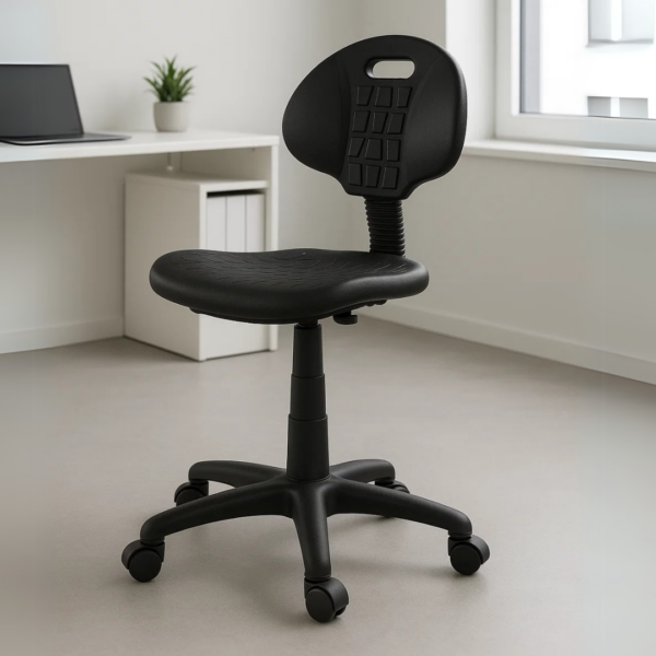 Silla Operativa Industrial Polurietano Negro