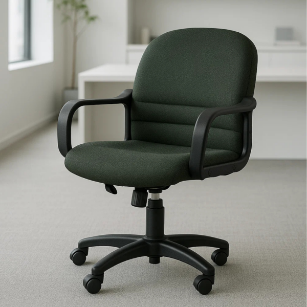 Silla Semi Ejecutiva con Brazos Tamayo 4002 Tela Mini Color Negro