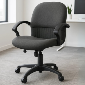 Silla Semi Ejecutiva Etna Tela Mini Negro
