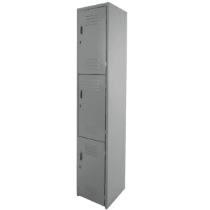 Locker Metálico 3 Puertas 1.80x38x37 Gris