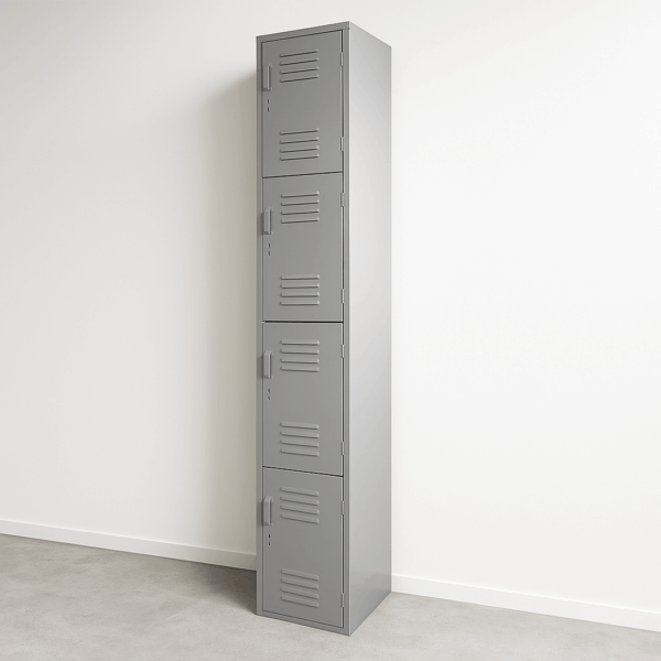 Locker Metálico 4 Puertas 1.80x38x37 Gris