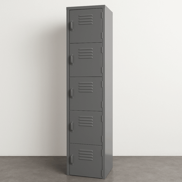 Locker 5 puertas 1.80x38x37 Metalico Gris