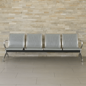 Banca Metálica Airport de 4 Plazas