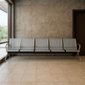 Banca Metálica Airport de 5 Plazas