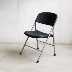 Silla Plegable Plástica Color Negro