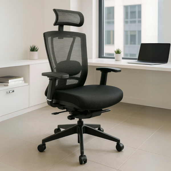 Silla Ejecutiva H1 Mesh Asiento y Estructura Negro