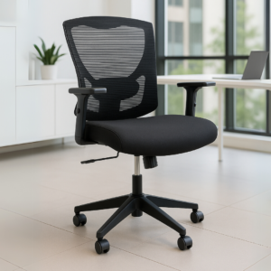 Silla Semi-Ejecutiva H5 Mesh / Tela Color Negro Brazos Ajustables