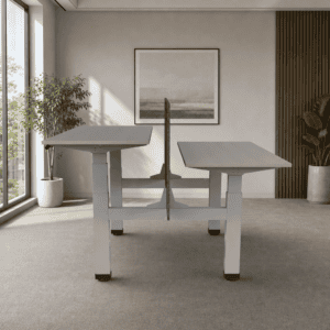 Estación de Trabajo de Altura Ajustable 523 Livello 120cm - Ceniza