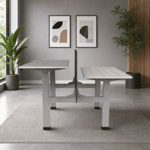 Estación de Trabajo de Altura Ajustable 523 Livello 120cm - Encino Polar
