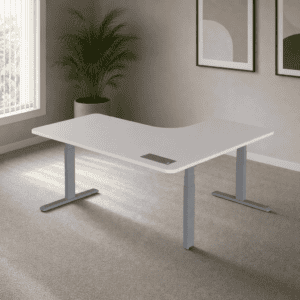 Escritorio Elevable en L 529 Livello 180x15cm - Blanco