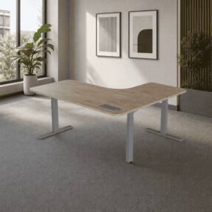 Escritorio Elevable en L 529 Livello 180x155cm - Eucalipto