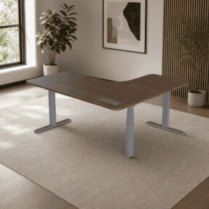 Escritorio Elevable en L 529 Livello 180x155cm - Nogal