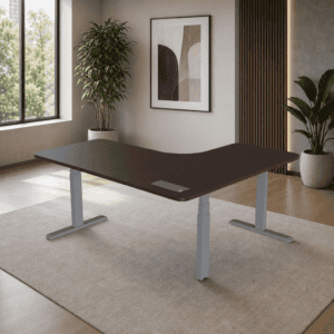 Escritorio elevable en L 529 Livello 180x155cm - Wengue
