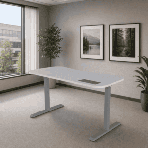 Escritorio Elevable Eléctrico 527 Livello 150x60cm - Blanco