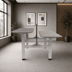 Estación de Trabajo de Altura Ajustable 524 Livello 150cm - Ceniza