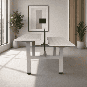 Estación de Trabajo de Altura Ajustable 525 Livello 180cm -  Encino polar