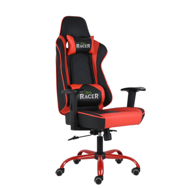 Silla Gamer RACER, Respaldo Alto con cojines ergonómicos, en Vinipiel rojo