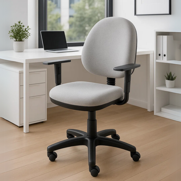 Silla Operativa E101 con Brazos ajustables en Tela Stanley Oxford