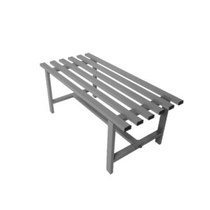 Banca metalica gimnasio 1.20x45x55 Pintura Color Gris