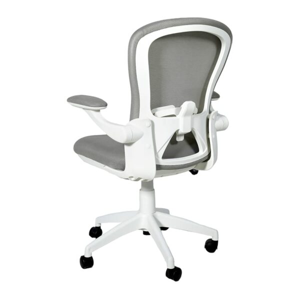 Silla Operativa H6 Mesh y Tela Gris Estrucutra Blanca - Image 6