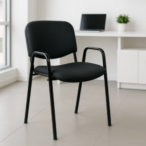 Silla de Visita con Brazos Genova Mini Negro