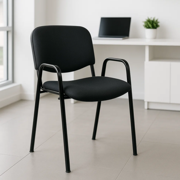 Silla de Visita con Brazos Genova Mini Negro