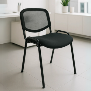Silla de Visita sin Brazos Genova Mesh Negro