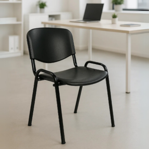 Silla de Visita sin Brazos Genova plastico Negro