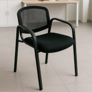 Silla de Visita Allegro con Brazos en Mesh Mini Color Negro