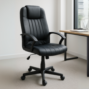 Silla Ejecutiva Alfa en vinipiel Color Negro