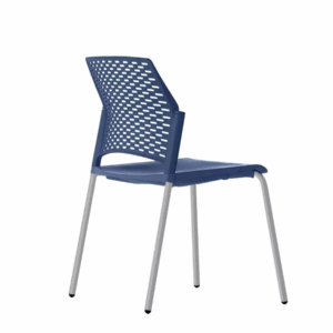 Silla de Visita Rewind Color Azul Estructura Gris