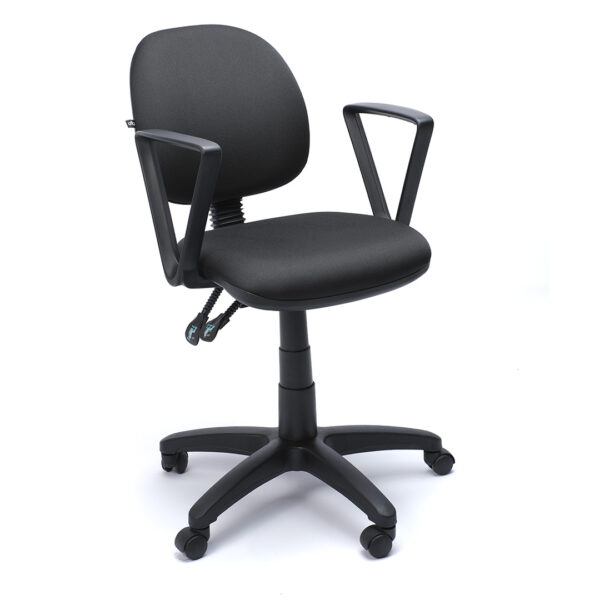 Silla operativa con brazos regia 1012 Tela Stella Color negro