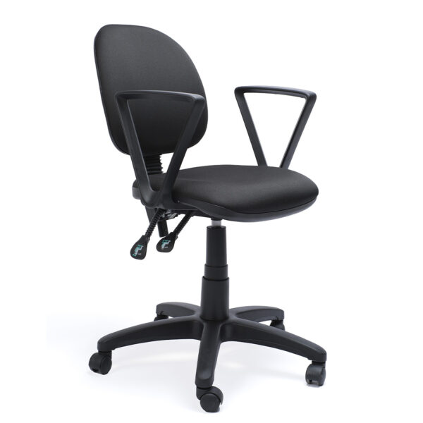 Silla Operativa con Brazos Tiempo 3502 Tela Mini Negro - Image 2