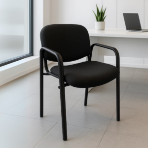 Silla de Visita Allegro con Brazos en Tela Mini Color Negro