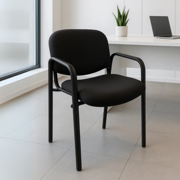 Silla de Visita Allegro con Brazos en Tela Mini Color Negro