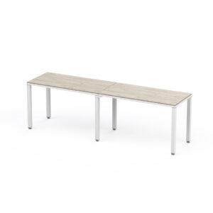 Módulo Lineal Billydesk 240x60 cm Encino Polar Estructura Blanco