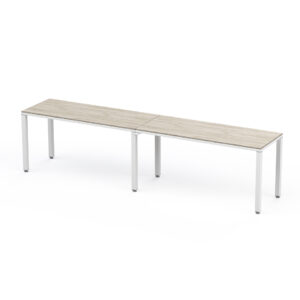 Módulo Lineal Billydesk 300x60 cm Encino Polar Estructura Blanco