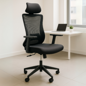 Silla Ejecutiva E106 Mesh y Tela Color Negro