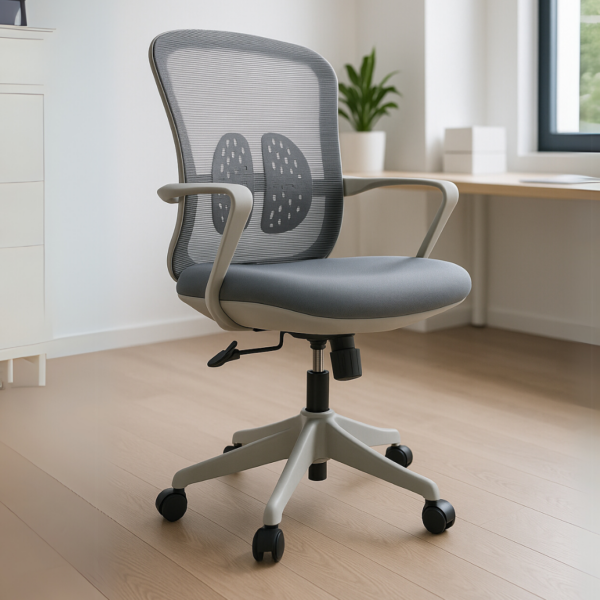 Silla Operativa Organic Mesh y Tela Gris
