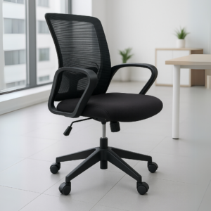 Silla Operativa H9 Mesh y Tela Negra