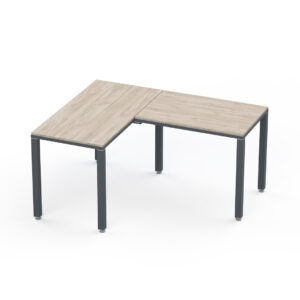 Configuración en L Billydesk 120x150 cm Encino Polar Estructura Oxford