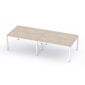Sala de juntas 8 personas Billydesk 300 cm Encino Polar Estructura Blanca